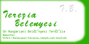 terezia belenyesi business card